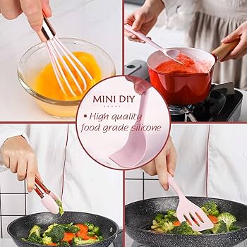 Smile Cook 調理器具 5点セット ピンク Amazon.co.jp: アンジュスマイル シリコン 食器セット 7点セット